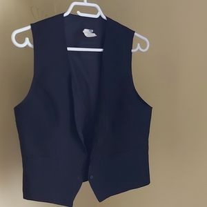 Black Button Front Vest